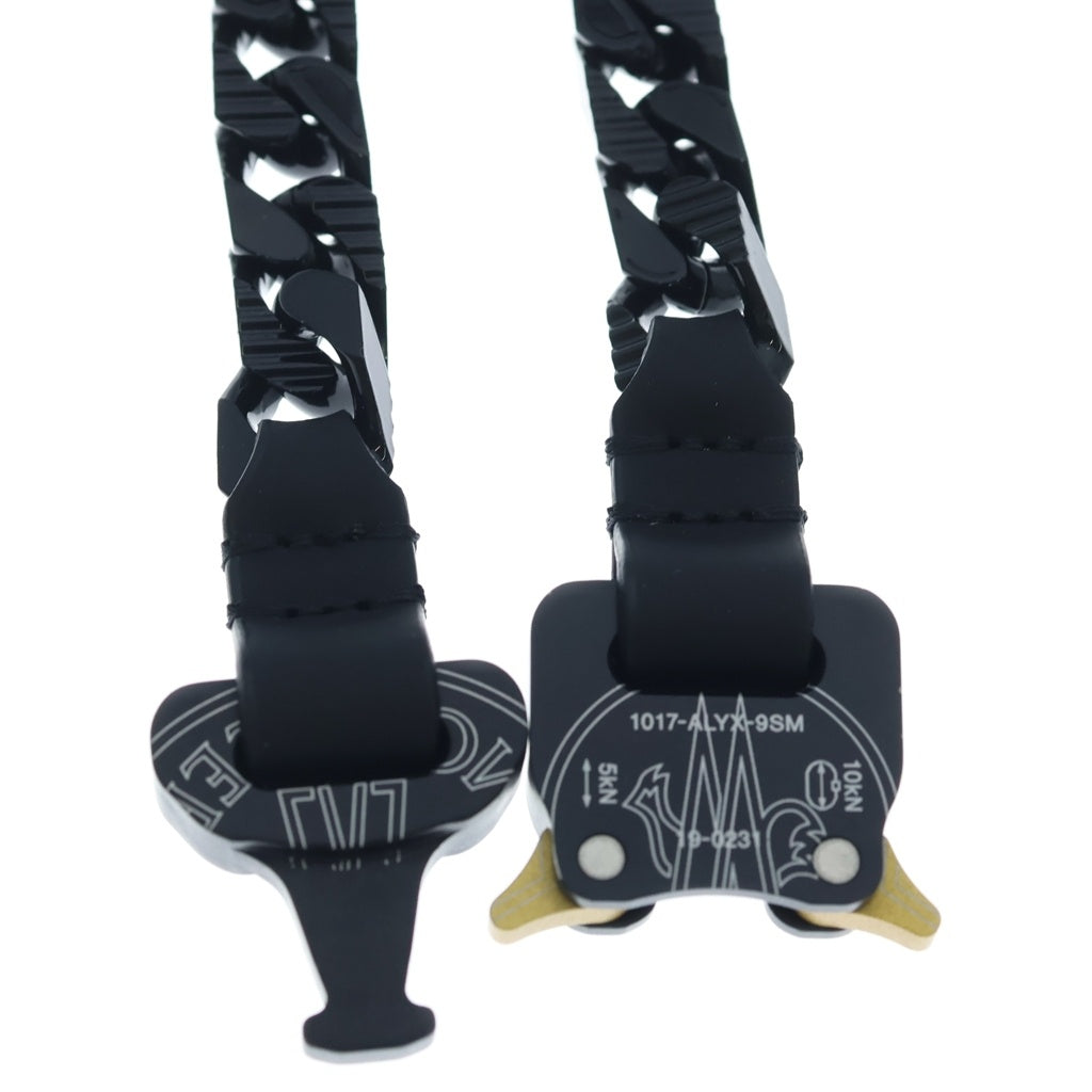 MONCLER GENIUS(モンクレール ジーニアス) ×1017 ALYX 9SM ROLLERCOASTER BUCKLE NECKLACE 喜平チェーン バックルロゴデザイン ネックレス ブラック