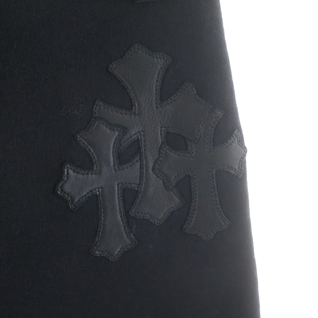 CHROME HEARTS(クロムハーツ) Y NOT SWEAT PANTS ワイノット セメタリークロスパッチ スウェット ロングパンツ ブラック