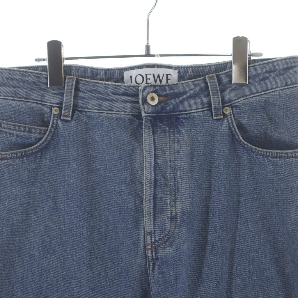 LOEWE(ロエベ) ボタンフライ アナグラム バギージーンズデニムパンツ インディゴ H526Y11W59