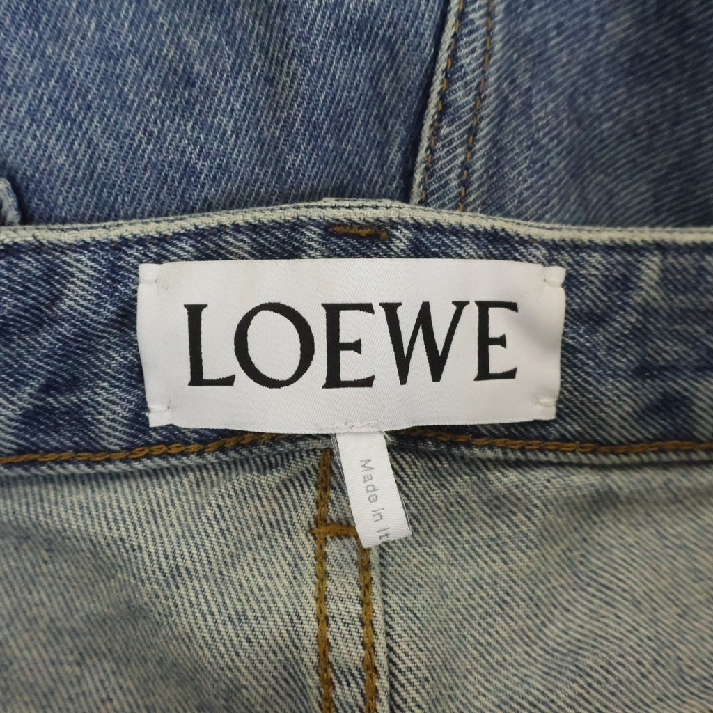 LOEWE(ロエベ) ボタンフライ アナグラム バギージーンズデニムパンツ インディゴ H526Y11W59