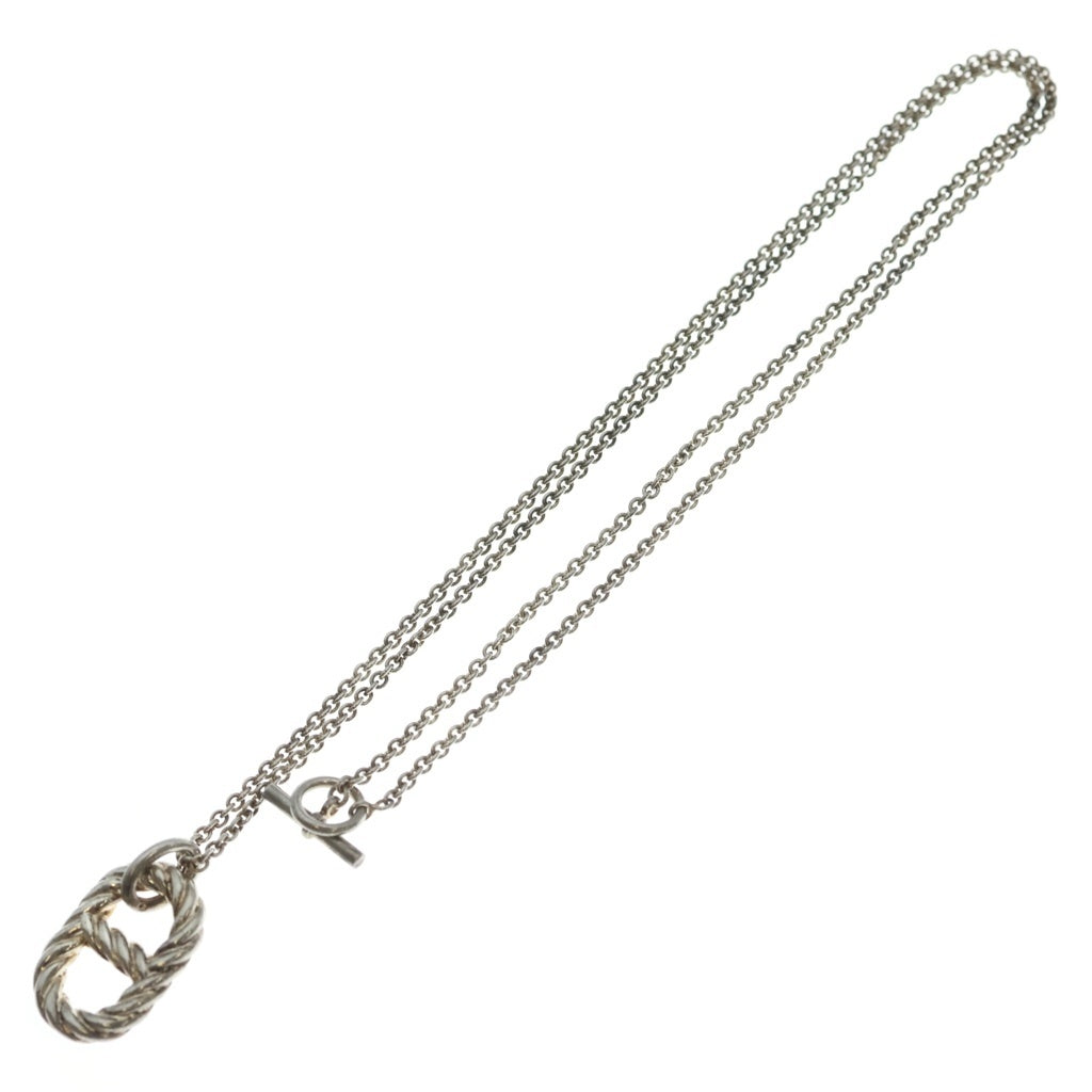 HERMES(エルメス) Chaine d'ancre Alea II pendant GM シェーヌダンクル アレア II ペンダント ネックレス シルバー レディース