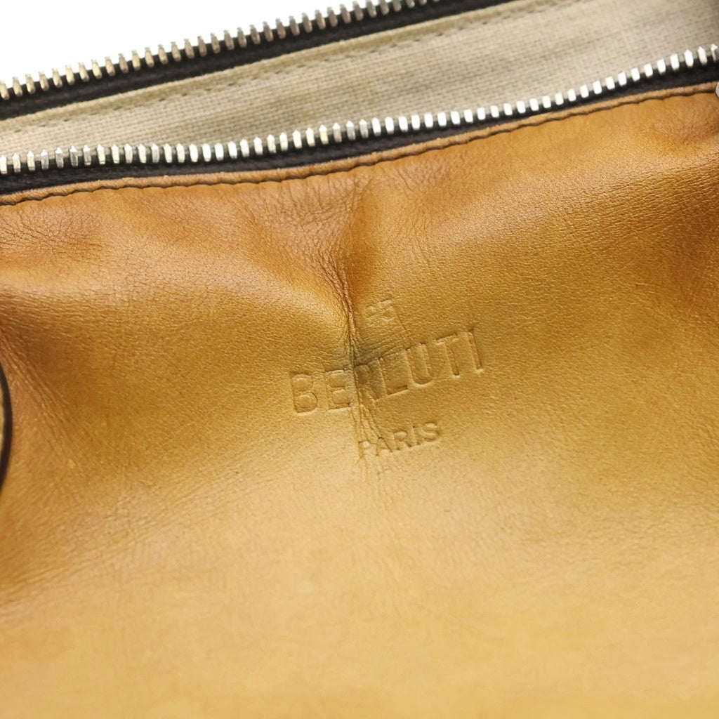 Berluti(ベルルッティ) トゥジュール ソフト レザー ショルダー ボストン ハンド バッグ キャメル レディース