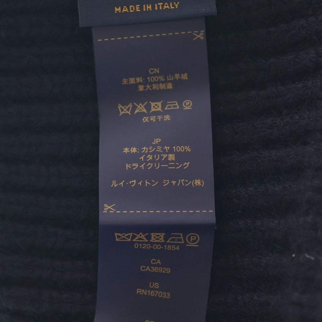 LOUIS VUITTON(ルイヴィトン) LV スパーク カシミア ビーニー ニット帽 帽子 ブラック M77877