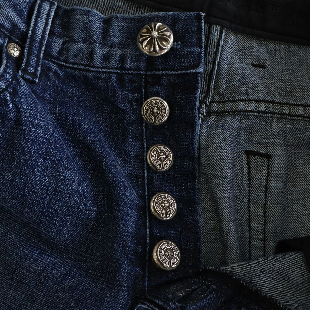 CHROME HEARTS(クロムハーツ) DNM PANTS CRS BTN クロスボールボタン デニムパンツ インディゴ