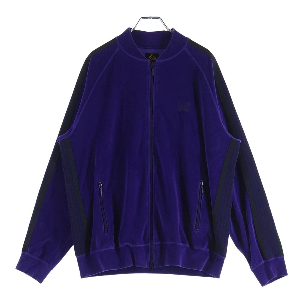 Needles(ニードルス) Rib Collar Track Jacket - C/PE Velour ジップアップ ベロア トラックジャケット パープル NS251