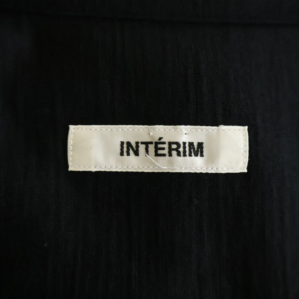INTERIM(インテリム) 25SS EXTRA FINE MERINO WOOL JERSEY L/S REGULAR COLLAR SHIRT エクストラファイン メリノウール 長袖シャツ ブラック IT25S197