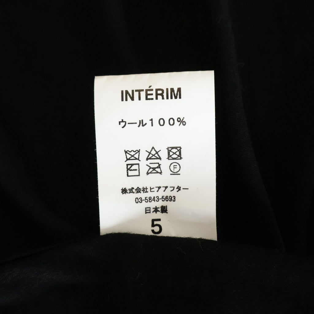 INTERIM(インテリム) 25SS EXTRA FINE MERINO WOOL JERSEY L/S REGULAR COLLAR SHIRT エクストラファイン メリノウール 長袖シャツ ブラック IT25S197