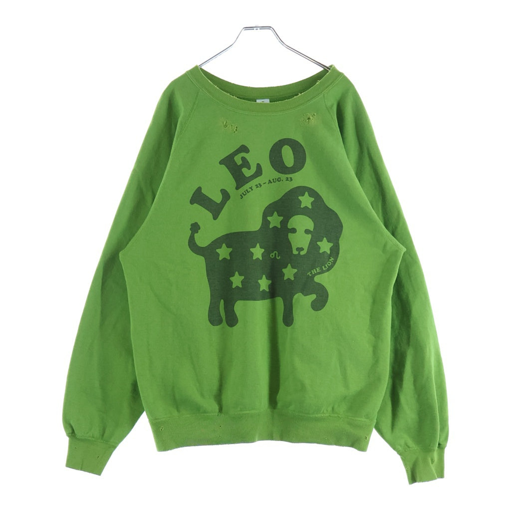 NEXUS7(ネクサスセブン) 25AW LEO CrewSweat 獅子座 クルーネック スウェットトレーナー グリーン R0A-NNK-C0K