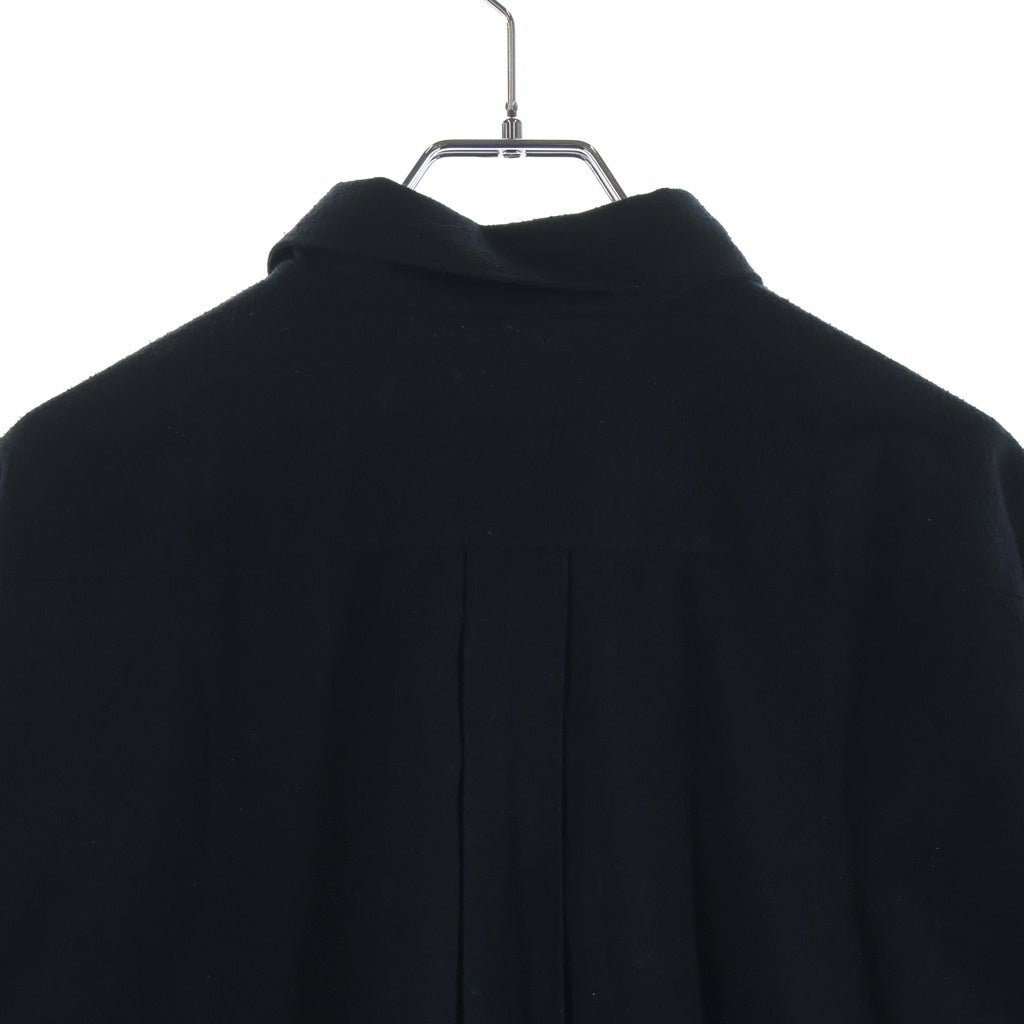 INTERIM(インテリム) 25AW SILK NOIL L/S REGULAR COLLAR SHIRT シルクノイル ロングスリーブ 長袖シャツ ブラック