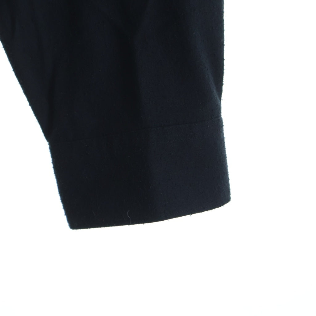 INTERIM(インテリム) 25AW SILK NOIL L/S REGULAR COLLAR SHIRT シルクノイル ロングスリーブ 長袖シャツ ブラック