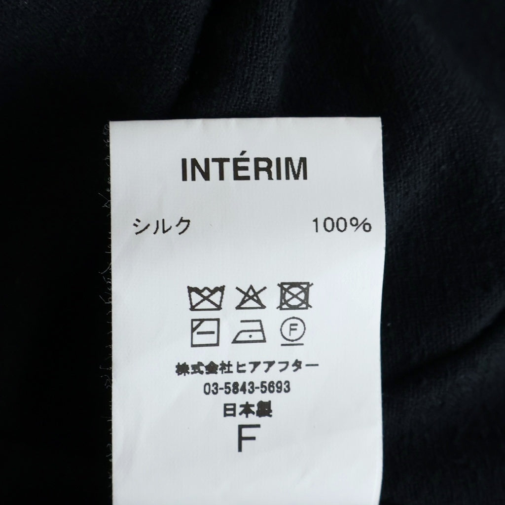 INTERIM(インテリム) 25AW SILK NOIL L/S REGULAR COLLAR SHIRT シルクノイル ロングスリーブ 長袖シャツ ブラック