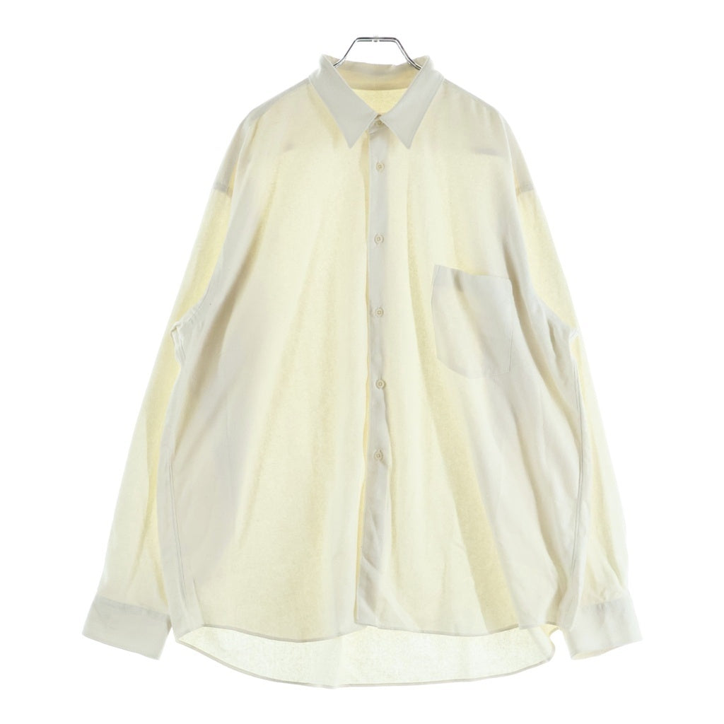INTERIM(インテリム) 25AW SILK NOIL L/S REGULAR COLLAR SHIRT シルクノイル ロングスリーブ 長袖シャツ オフホワイト