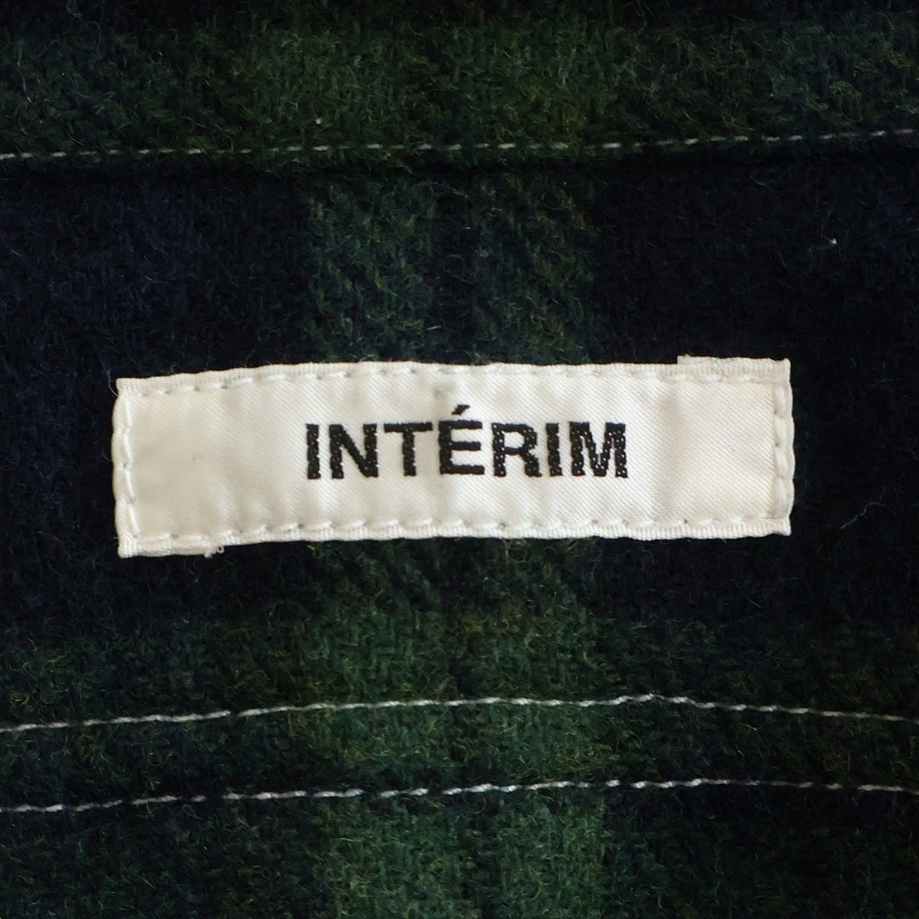 INTERIM(インテリム) 25AW HYPER BIG TARTAN WOOL DRAPE DEADSTOCK MILITARY WORK SHIRTS アンドフェブ別注 ウールドレープ デッドストック ミリタリー 長袖ワークシャツ IT25A179AP