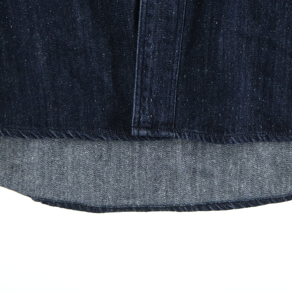 INTERIM(インテリム) 25AW 7oz SILK DENIM 90s FIT BUTTON DOWN SHIRT 90sフィット ボタンダウン シルク デニム長袖シャツ インディゴ IT25A197