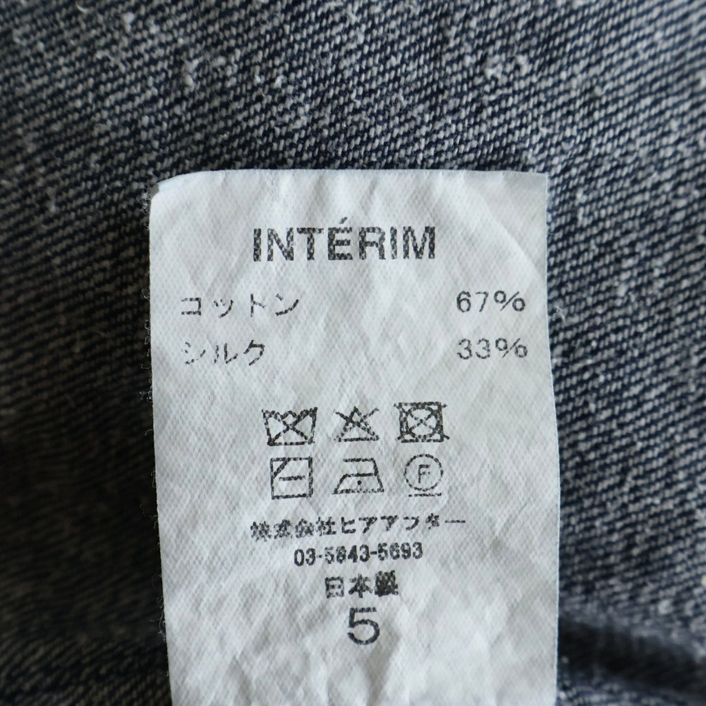INTERIM(インテリム) 25AW 7oz SILK DENIM 90s FIT BUTTON DOWN SHIRT 90sフィット ボタンダウン シルク デニム長袖シャツ インディゴ IT25A197