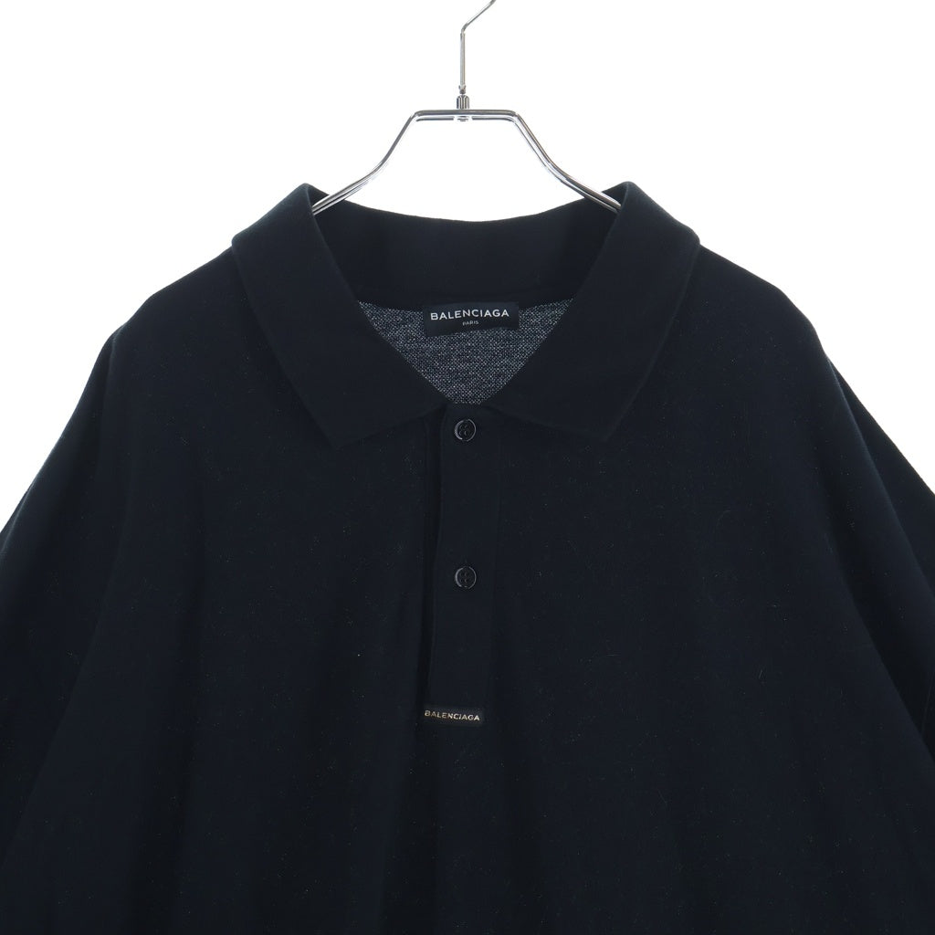 BALENCIAGA(バレンシアガ) 18SS OVERSIZED POLO オーバーサイズ 半袖ポロシャツ ワンピース ブラック 507389 TYK56