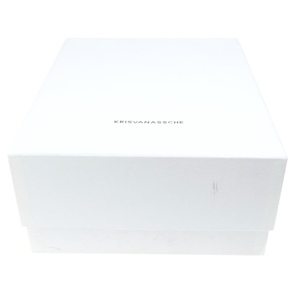 KRIS VAN ASSCHE(クリス ヴァン アッシュ) バックジップ レースアップ レザー ハイカットスニーカー ブラック