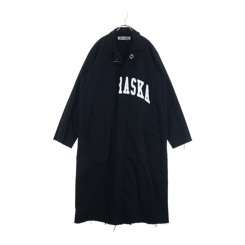 OFF-WHITE(オフホワイト) 16AW カットオフ ステンカラーコート ブラック