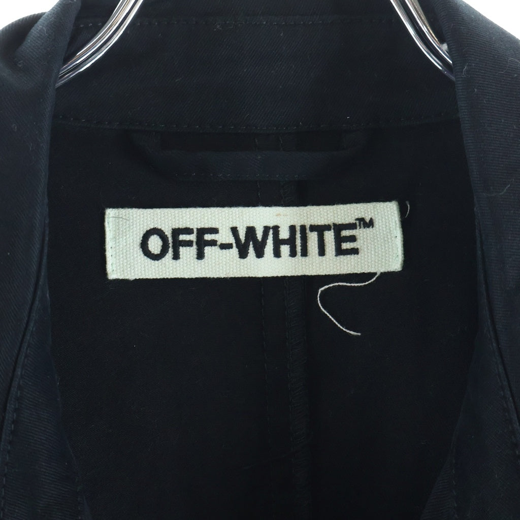 OFF-WHITE(オフホワイト) 16AW カットオフ ステンカラーコート ブラック