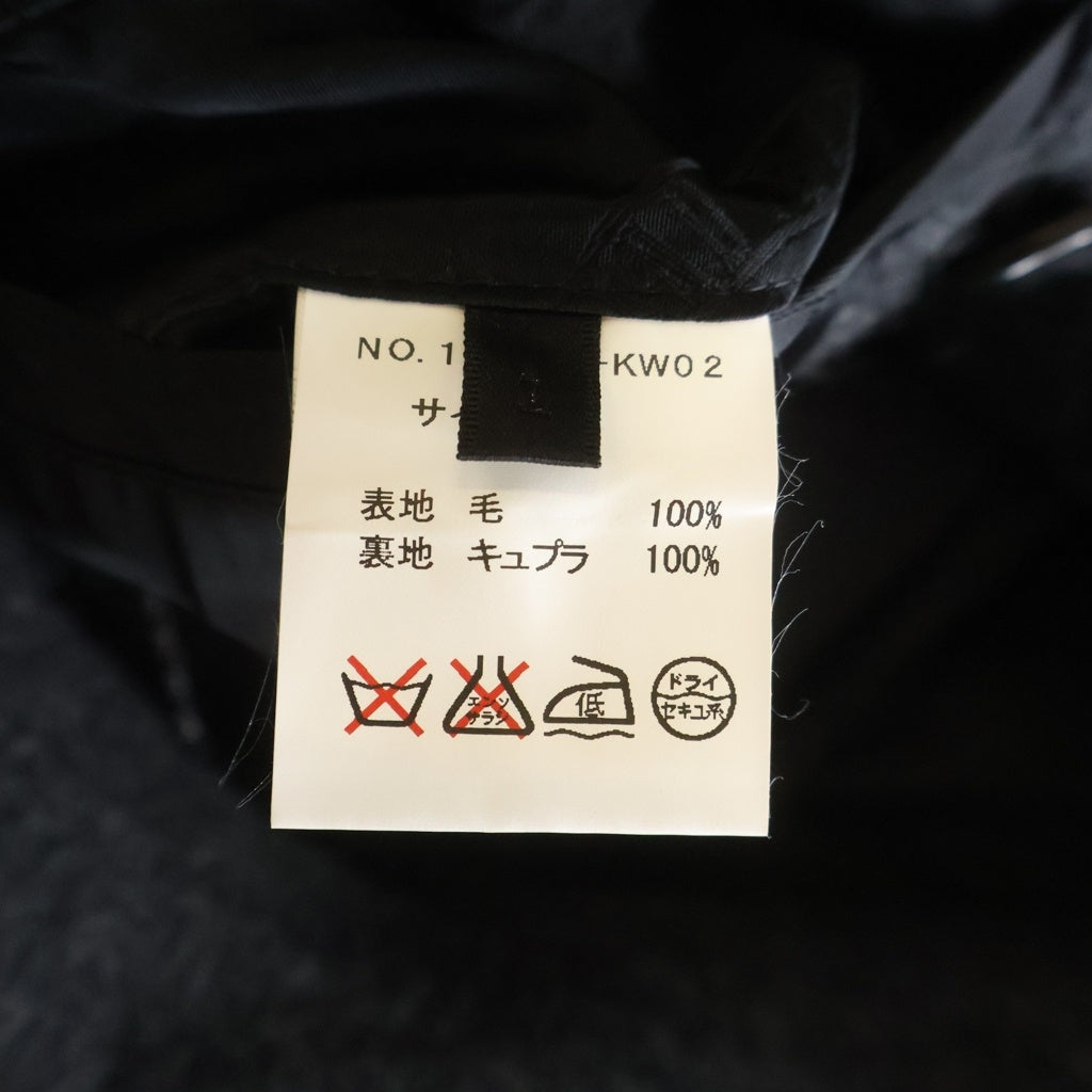 roar(ロアー) 12AW バック スワロフスキー ロゴ ウール メルトン Pコート ブラック 12FRC-KW02