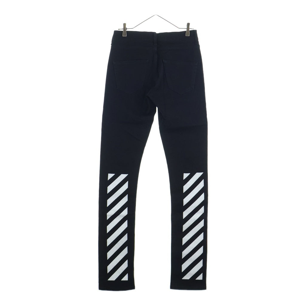 OFF-WHITE(オフホワイト) ホワイトスリムフィット デニムパンツ ブラック