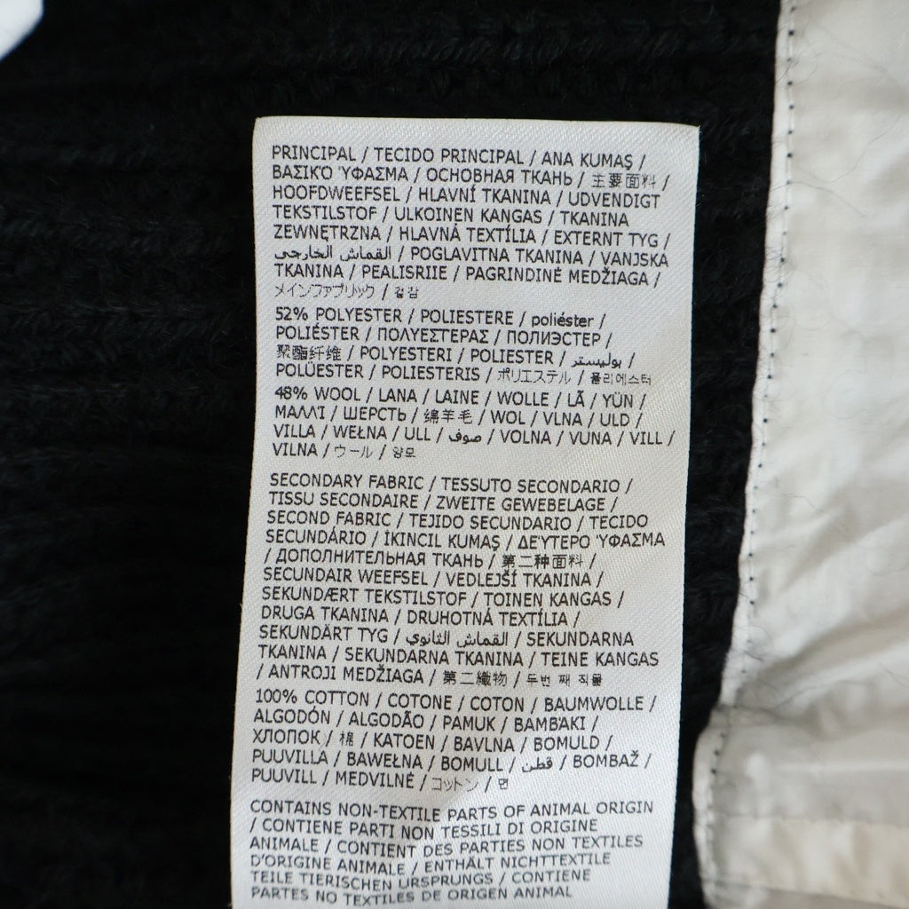 MM6 Maison Margiela(エムエムシックスメゾンマルジェラ) 23AW レイヤード ダメージウールニットセーター ブラック S62HL0015 S18382