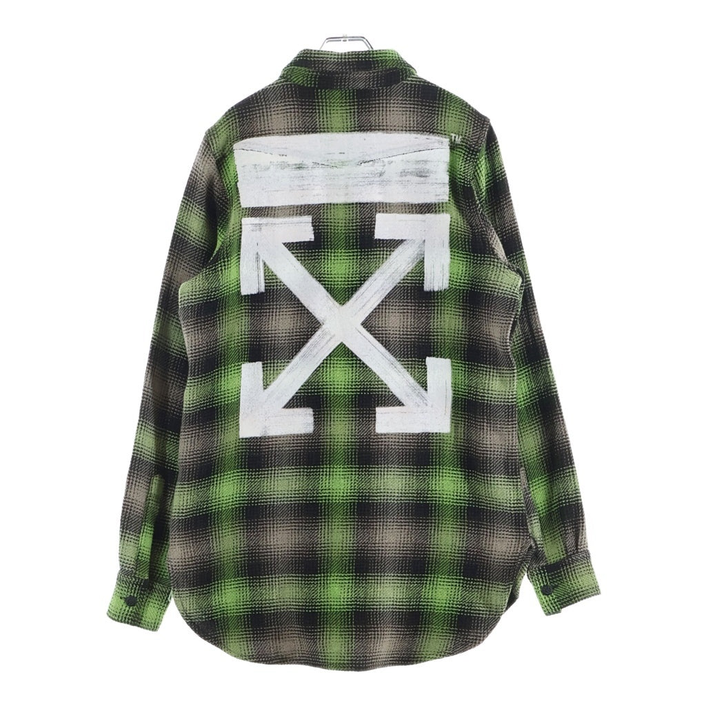 OFF-WHITE(オフホワイト) 17AW チェック柄 長袖シャツ グリーン OMGA001F17593017