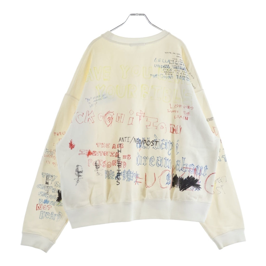 adidas(アディダス) YEEZY SEASON 5 Handwritting Crewneck Sweater グラフィティー クルーネック スウェットトレーナー ホワイト CJ7588