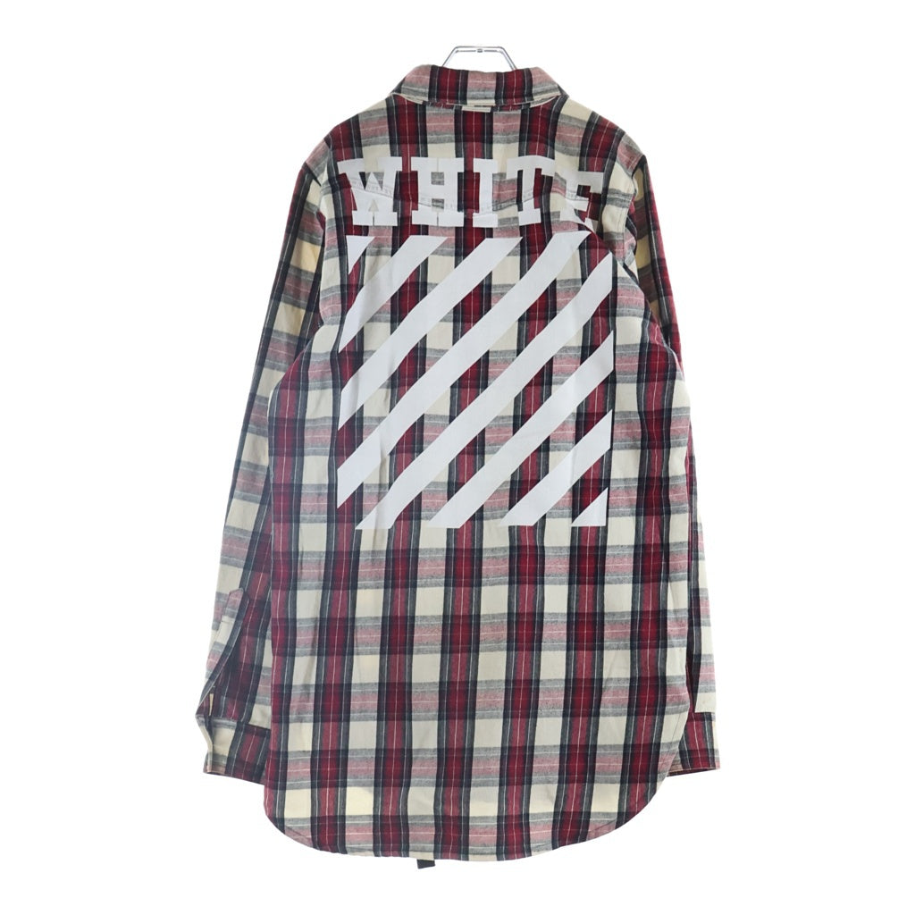 OFF-WHITE(オフホワイト) オーバーサイズ 長袖チェック シャツ レッド