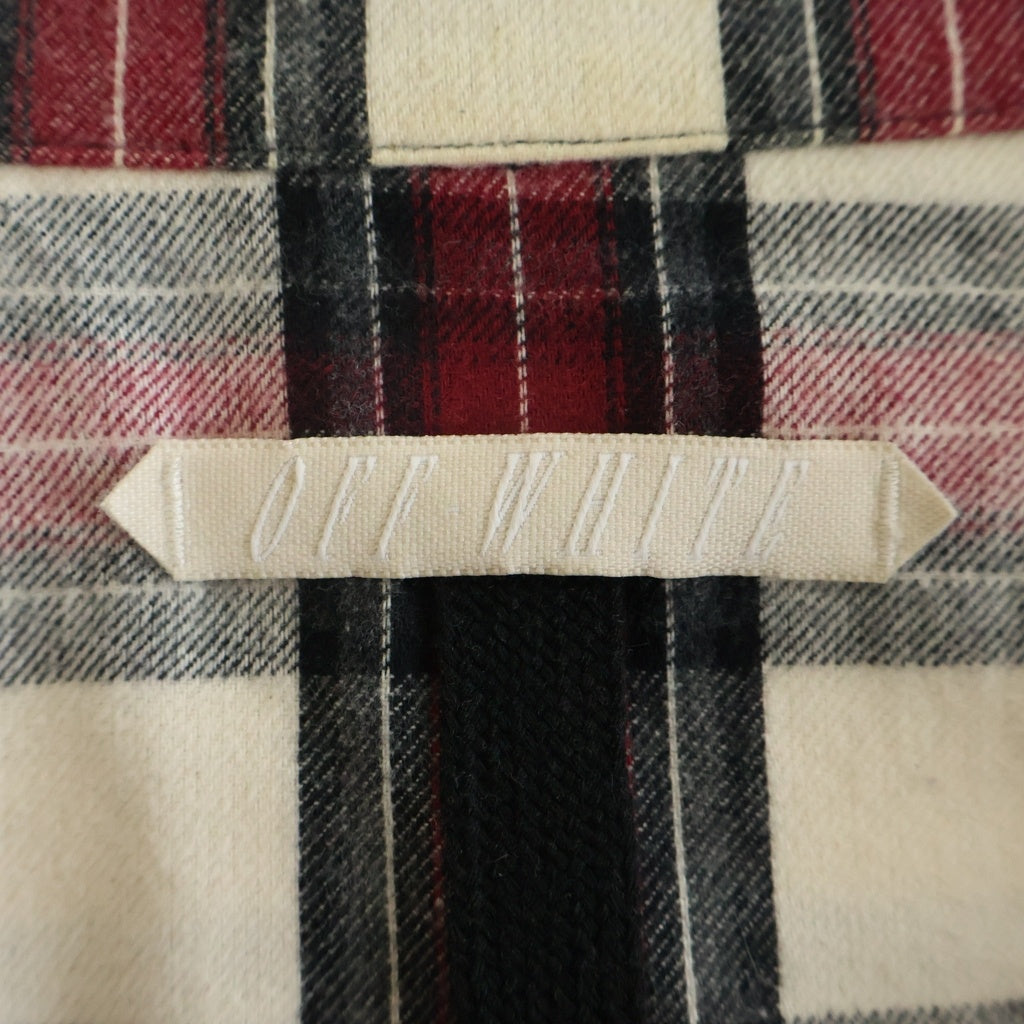 OFF-WHITE(オフホワイト) オーバーサイズ 長袖チェック シャツ レッド