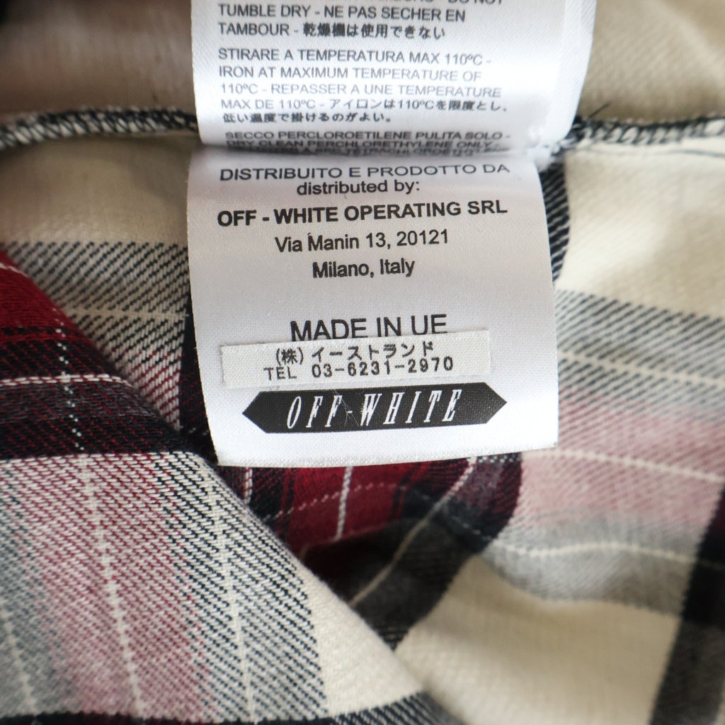 OFF-WHITE(オフホワイト) オーバーサイズ 長袖チェック シャツ レッド