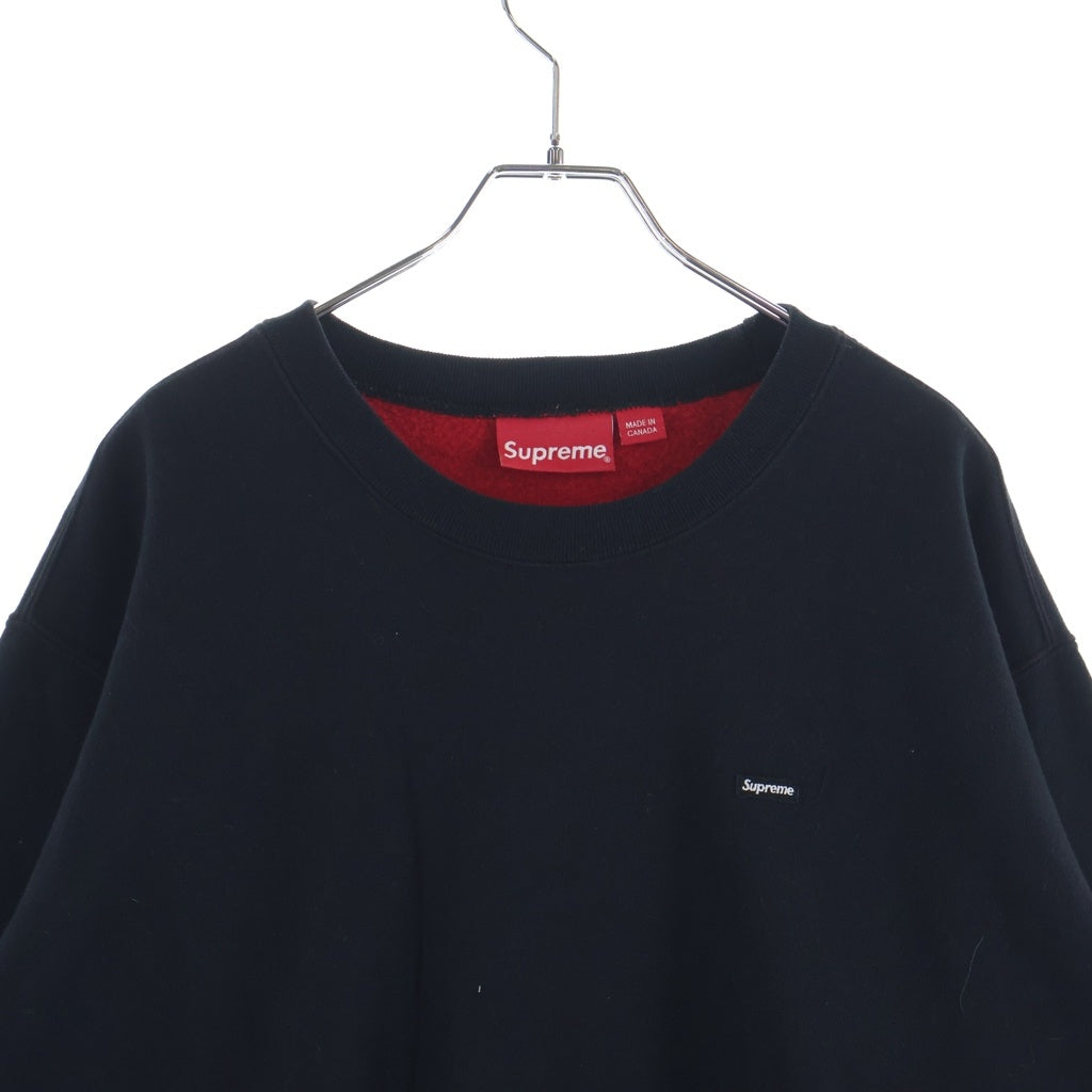 SUPREME(シュプリーム) 18SS Box Logo Contrast Crewneck ボックスロゴ コントラスト クルーネック スウェットトレーナー ブラック