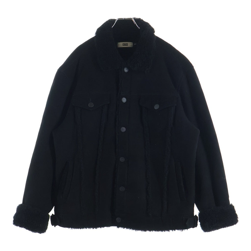 KITH(キス) ムートン トラッカージャケット ブラック