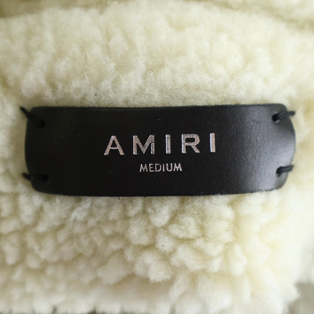 AMIRI(アミリ) ダメージ加工 ムートン ボア デニム ジャケット インディゴ