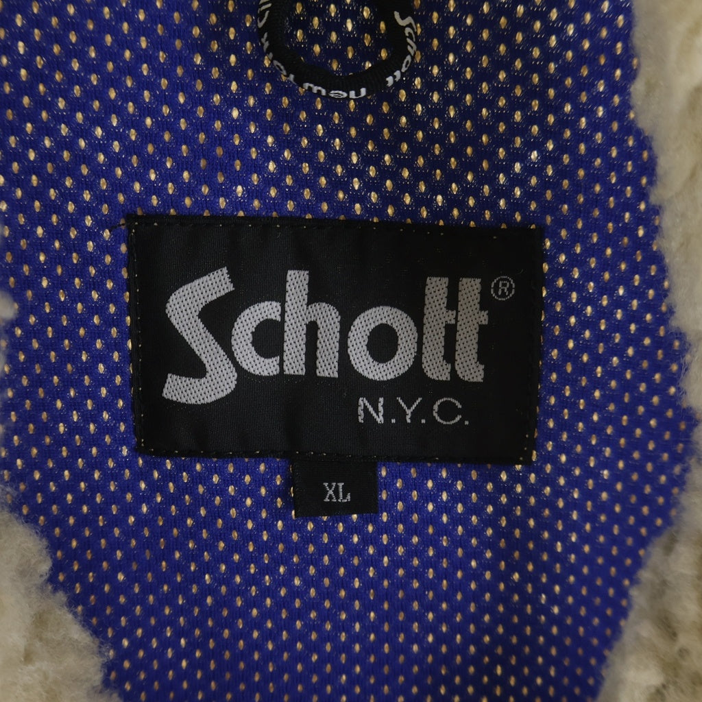 SCHOTT(ショット) ×ATMOS LAB FLEECE RIDERS JACKET アトモスラボ フリース ライダースジャケット ナチュラル 3182024