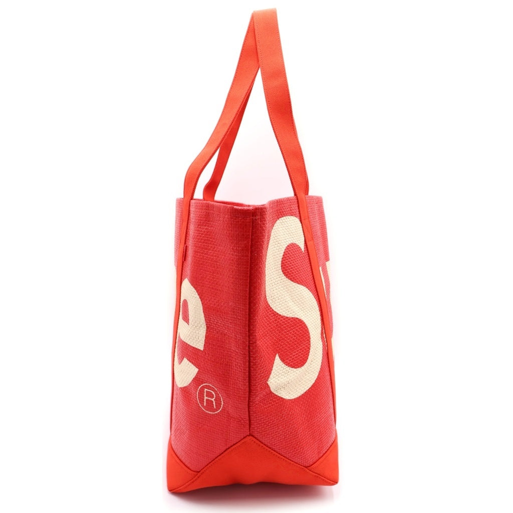 SUPREME(シュプリーム) 20SS Raffia Tote ラフィア トートバッグ ハンドバッグ レッド