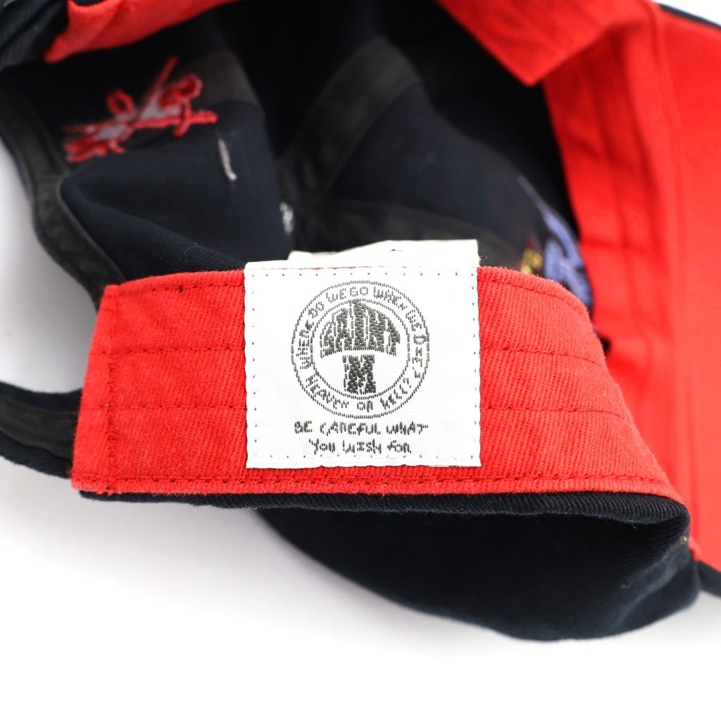 SAINT MICHAEL(セントマイケル) 21AW WAR ロゴ刺繍 ベースボールキャップ 帽子 ブラック SM-A21-0000-043