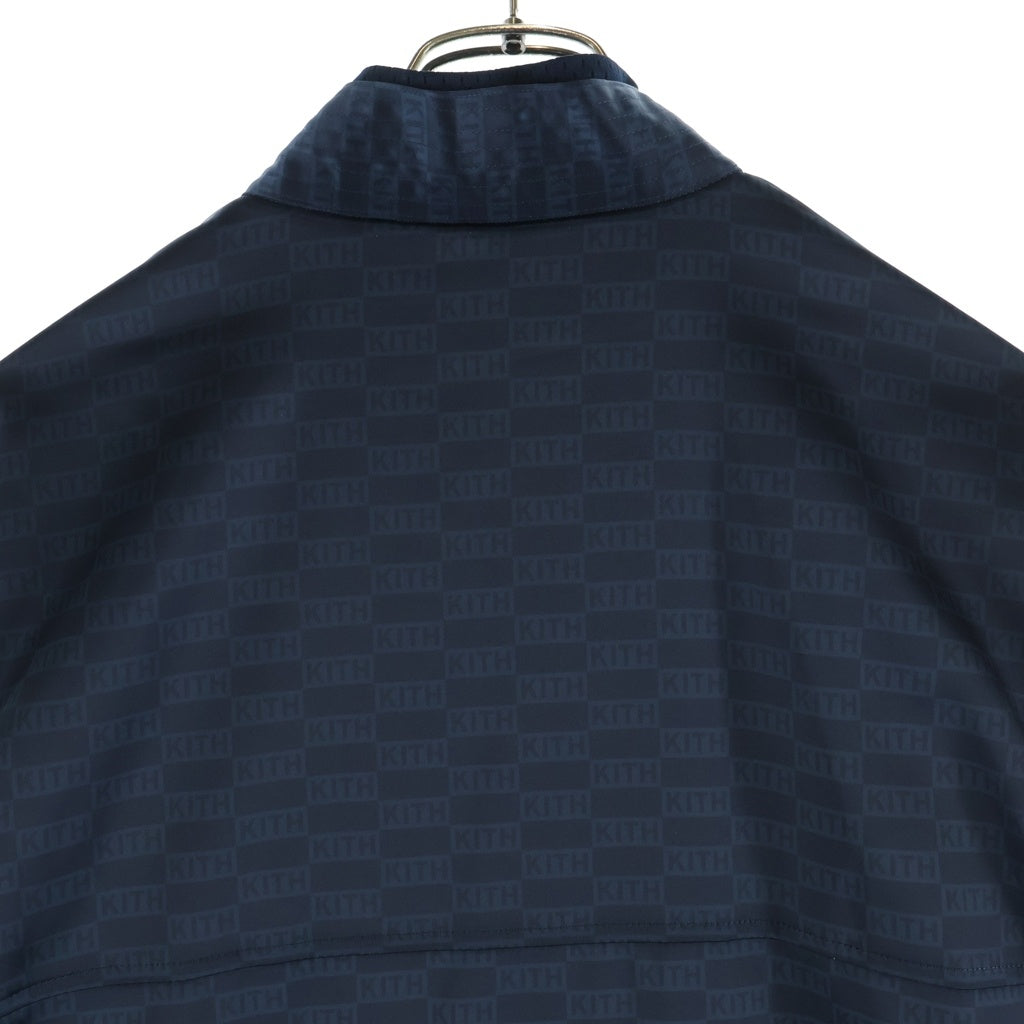 KITH(キス) 20AW ×MLB New York Yankees Sport GI Jacket ニューヨークヤンキース モノグラム 総柄 スポーツ ジャージ ジャケット ネイビー
