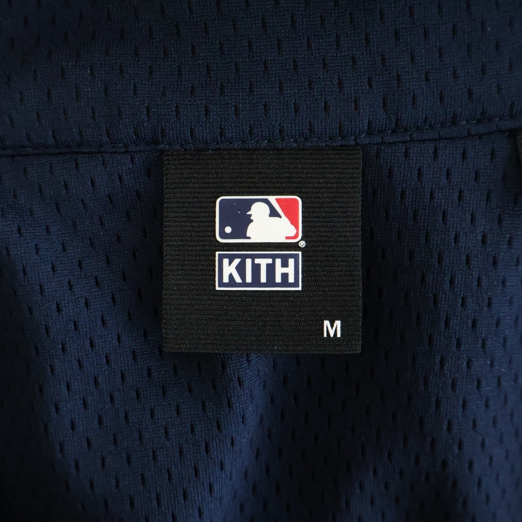 KITH(キス) 20AW ×MLB New York Yankees Sport GI Jacket ニューヨークヤンキース モノグラム 総柄 スポーツ ジャージ ジャケット ネイビー