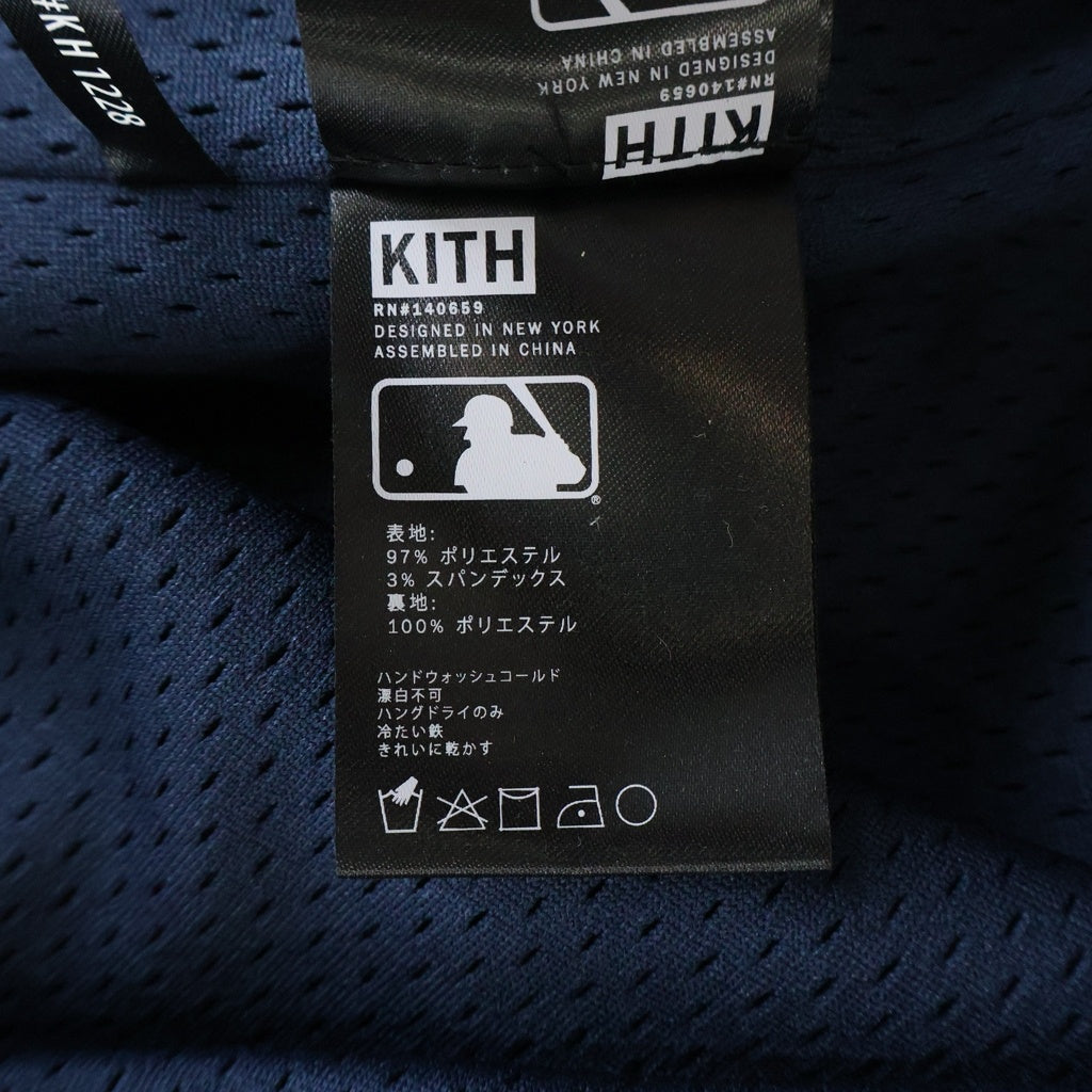 KITH(キス) 20AW ×MLB New York Yankees Sport GI Jacket ニューヨークヤンキース モノグラム 総柄 スポーツ ジャージ ジャケット ネイビー