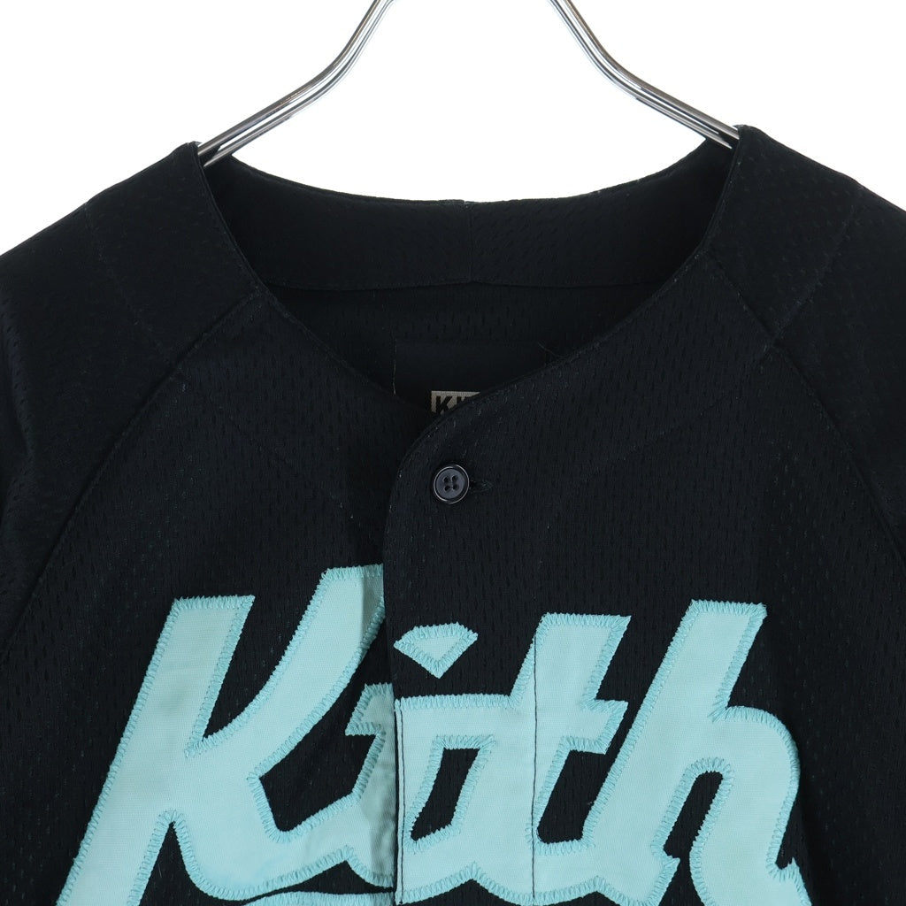 KITH(キス) 15SS ×Diamond Supply Co. Base Ball Shirt ダイヤモンド サプライ メッシュ ベースボール 半袖シャツ ブラック
