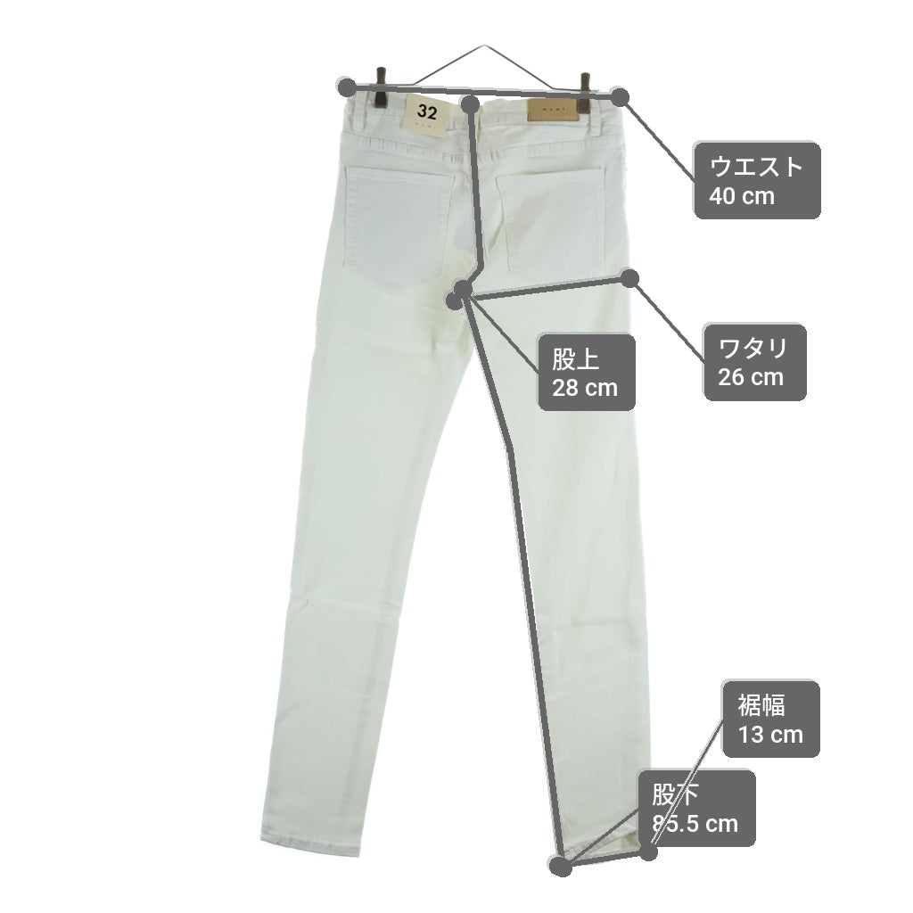 MNML(ミニマル) Stretch Denim ストレッチ スキニーデニムパンツ ホワイト