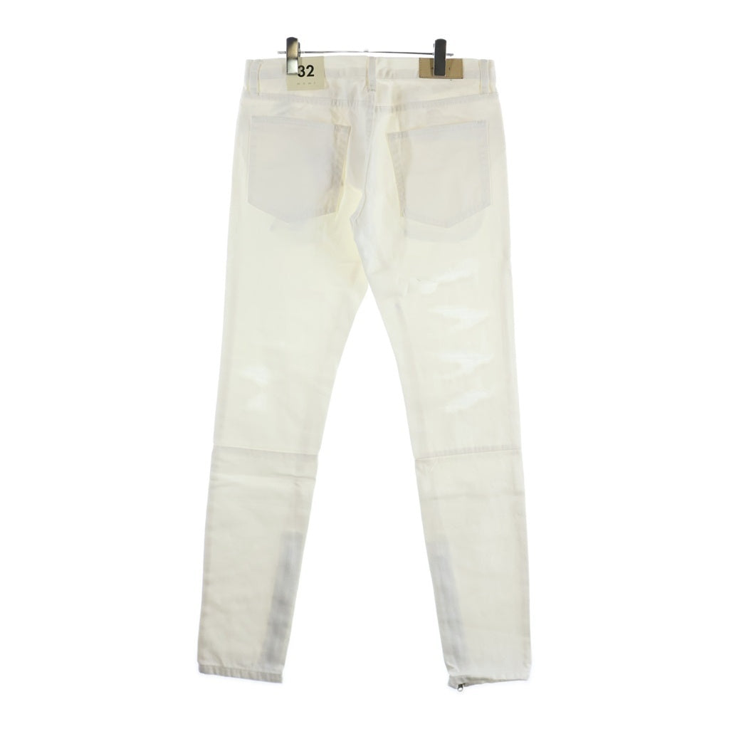 MNML(ミニマル) Denim Pants 裾ジップ デニムパンツ ホワイト