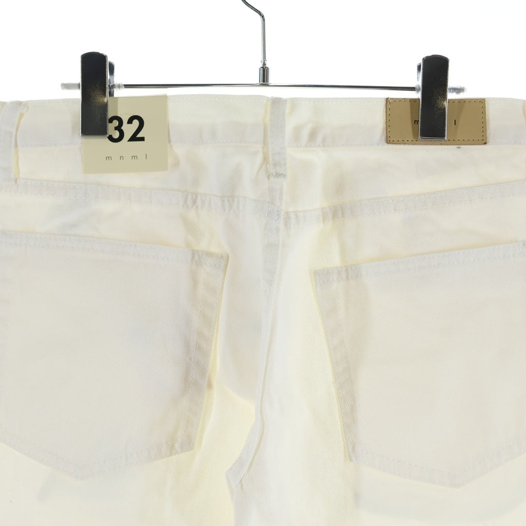 MNML(ミニマル) Denim Pants 裾ジップ デニムパンツ ホワイト