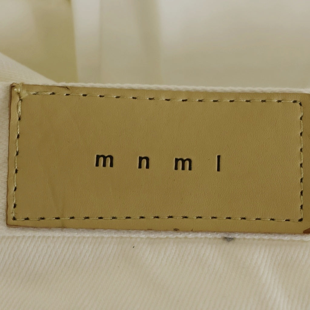 MNML(ミニマル) Denim Pants 裾ジップ デニムパンツ ホワイト