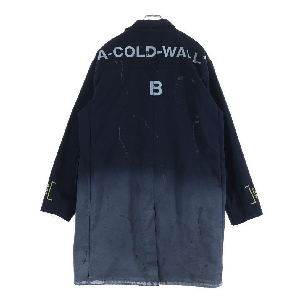 A-COLD-WALL(アコールドウォール) Work Shirt ペイント ワーク シャツジャケット ネイビー