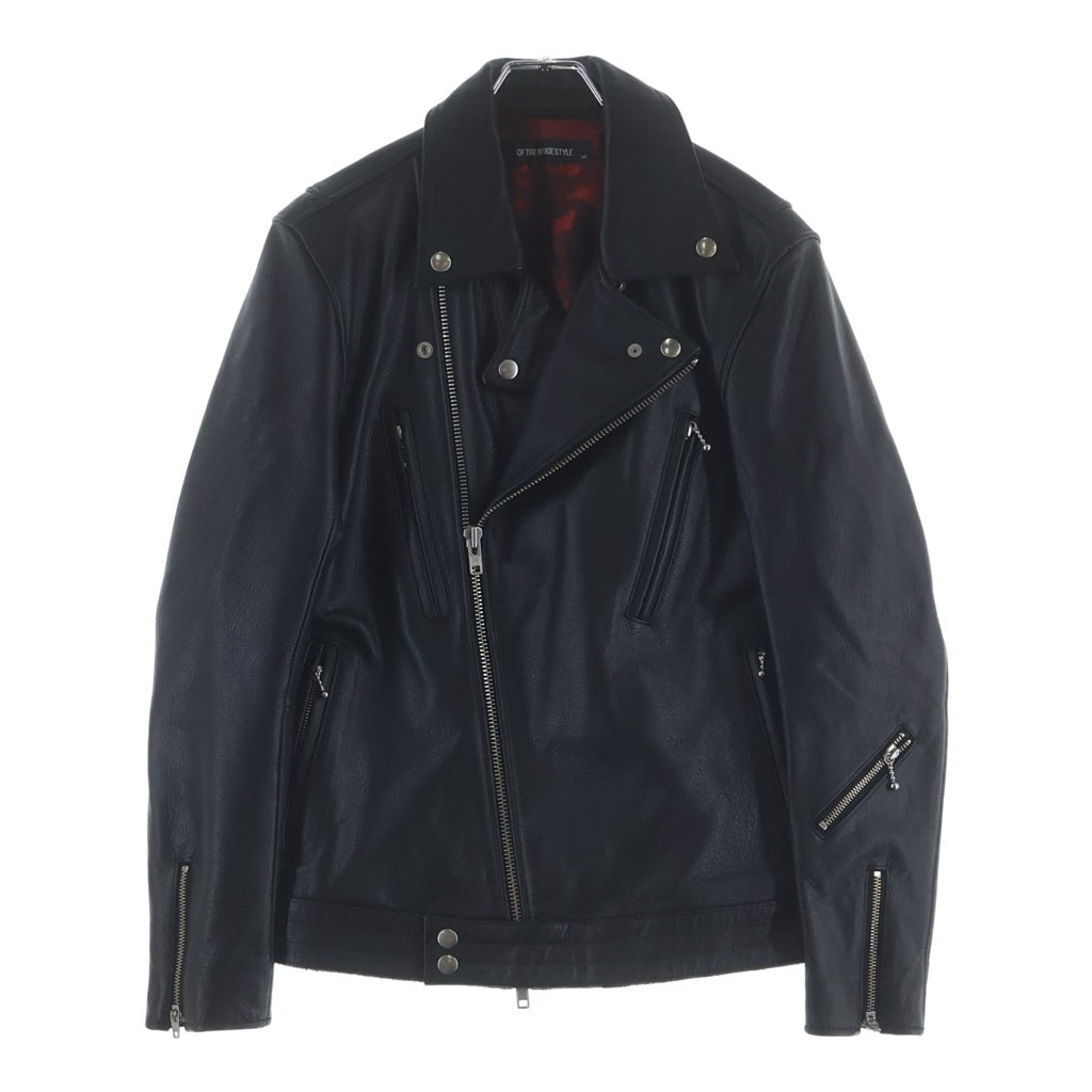 NO BRAND(ノーブランド) OF THE NEIGE STYLE（オブザネージュスタイル）レザー ダブルライダースジャケット ブラック 101-163-0201-001