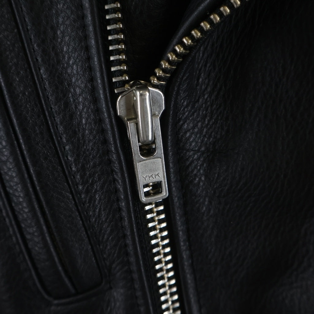 NO BRAND(ノーブランド) OF THE NEIGE STYLE（オブザネージュスタイル）レザー ダブルライダースジャケット ブラック 101-163-0201-001