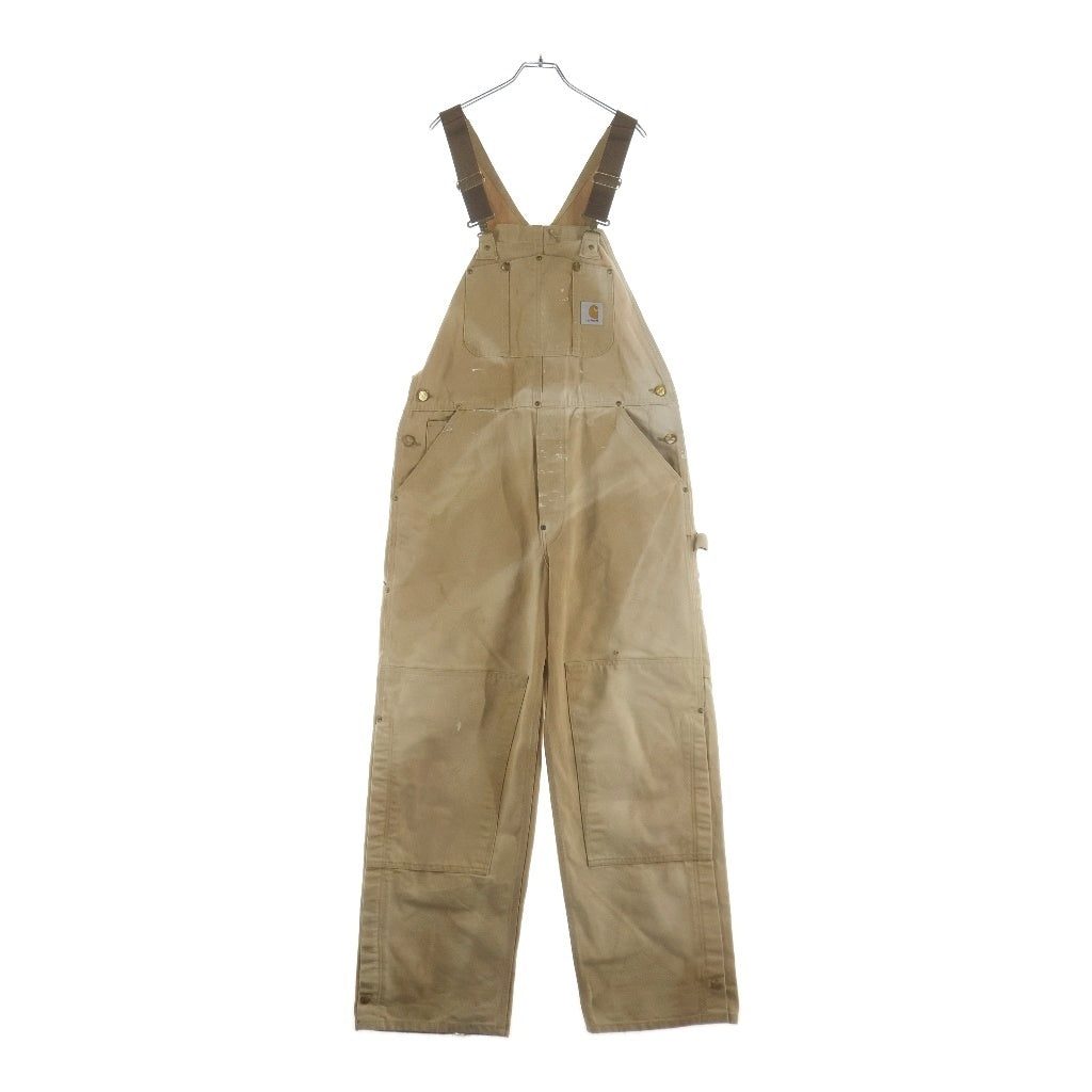 CARHARTT(カーハート) Duck Canvas Bib Overalls ダック地 キャンバス オーバーオール ダブルニー ツナギ ベージュ