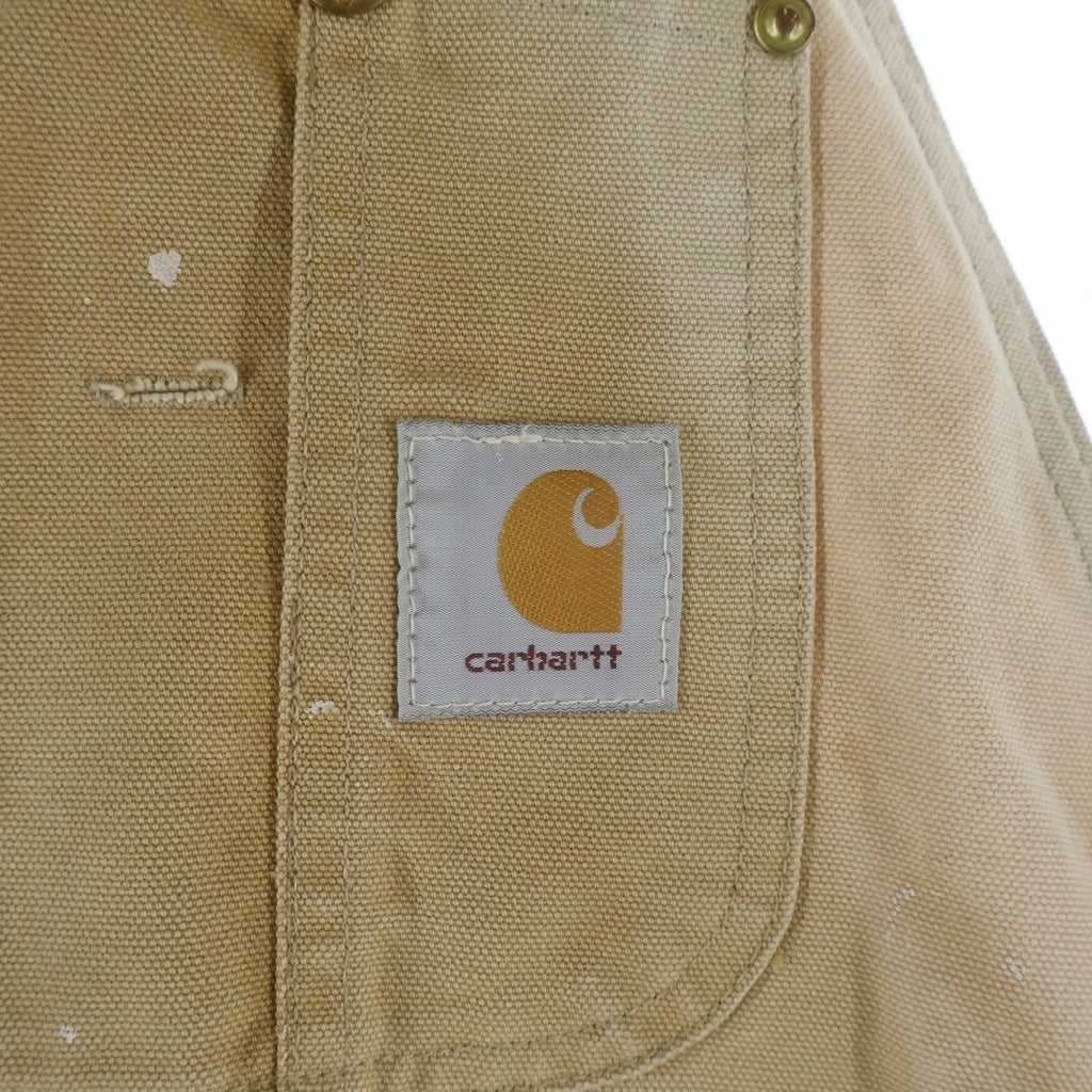 CARHARTT(カーハート) Duck Canvas Bib Overalls ダック地 キャンバス オーバーオール ダブルニー ツナギ ベージュ